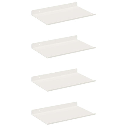Mensola sospesa 4 pcs Bianco 30 x 18 x 2,5 cm Acciaio