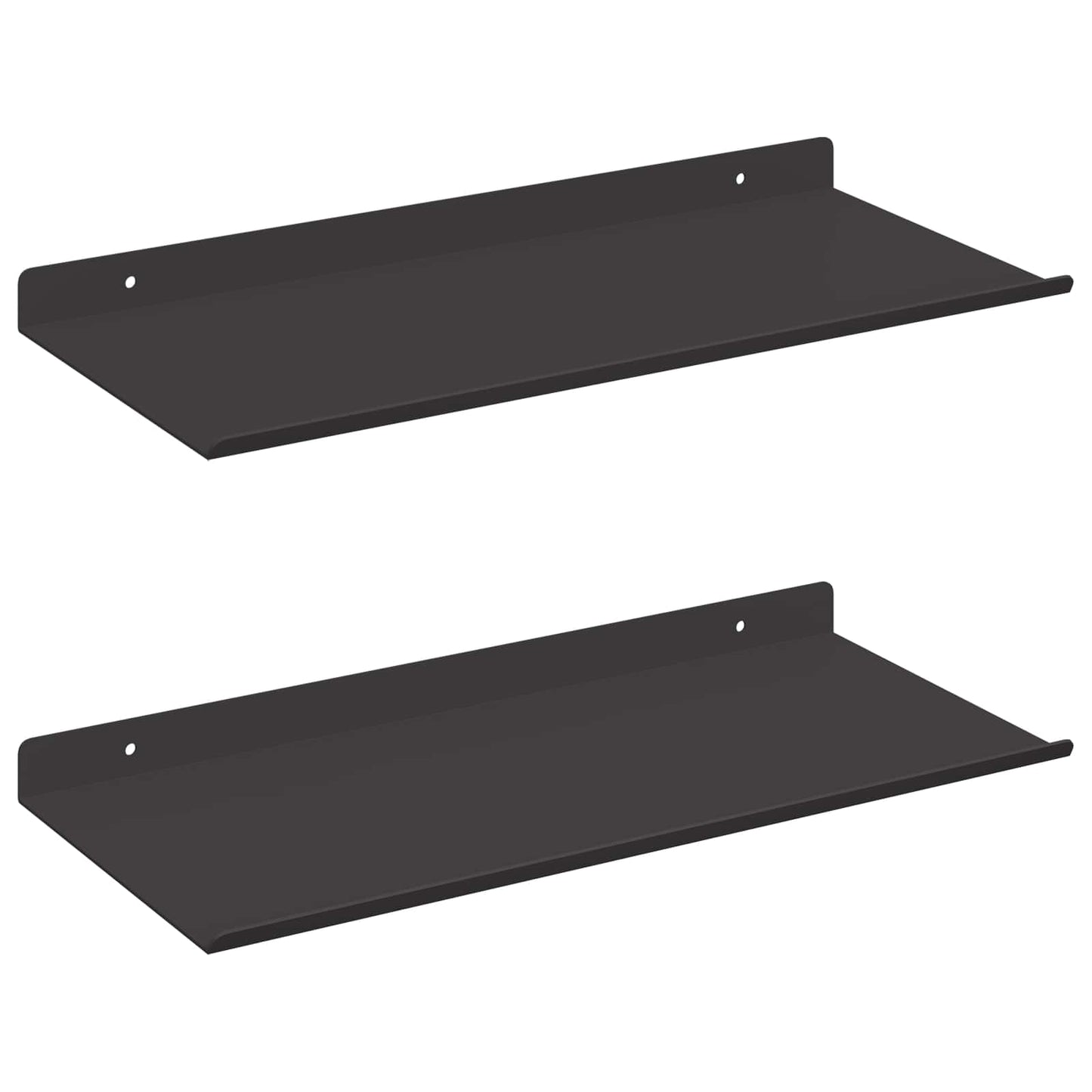 Mensola sospesa 2 pcs Nero 40 x 17,5 x 2,5 cm Acciaio