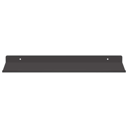 Mensola sospesa 2 pcs Nero 40 x 17,5 x 2,5 cm Acciaio