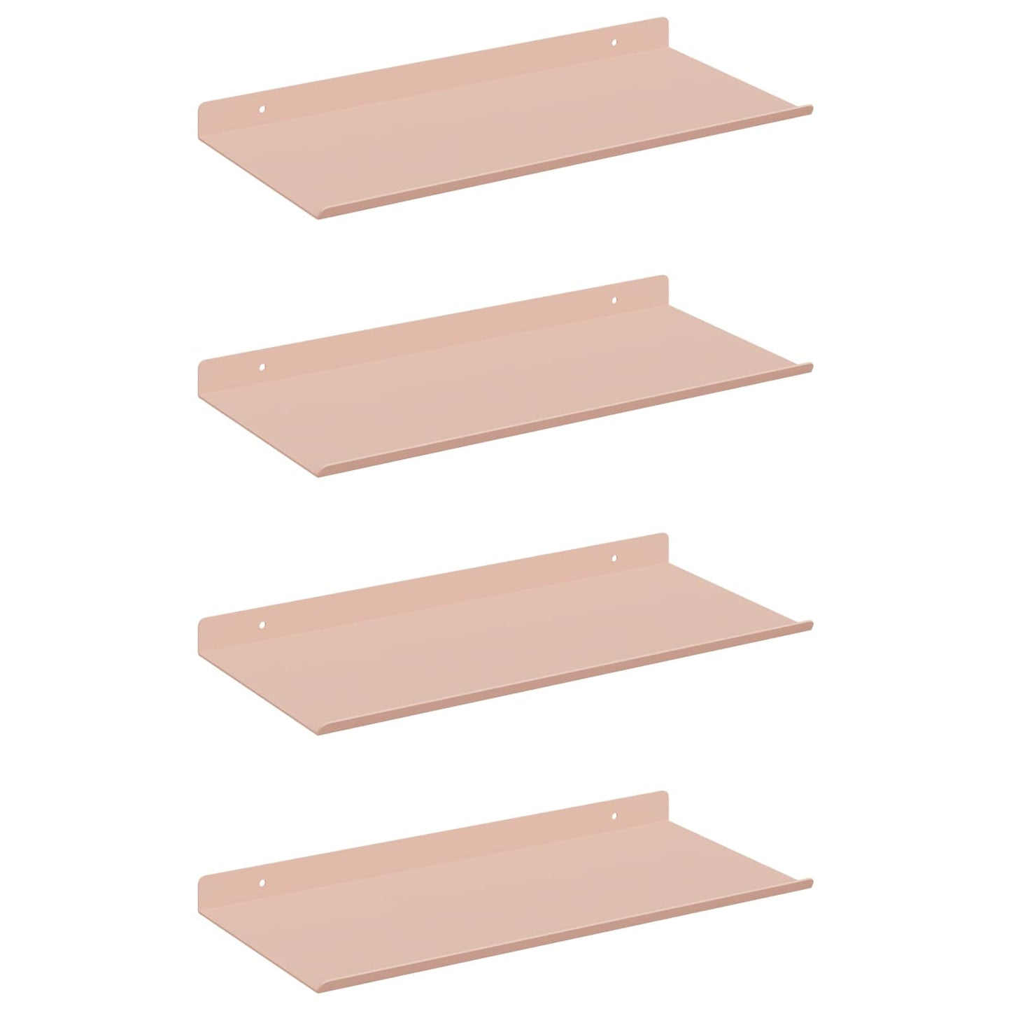 Mensola sospesa 4 pcs Rosa 40 x 18 x 2,5 cm Acciaio