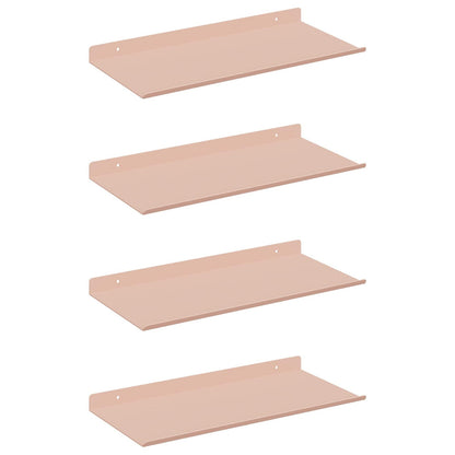 Mensola sospesa 4 pcs Rosa 40 x 18 x 2,5 cm Acciaio