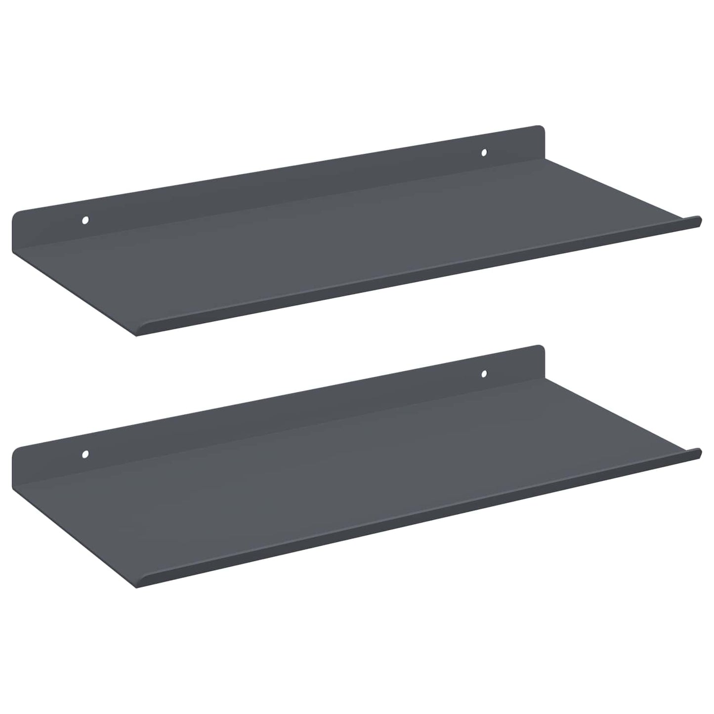 Mensola sospesa 2 pcs Antracite 40 x 18 x 2,5 cm Acciaio