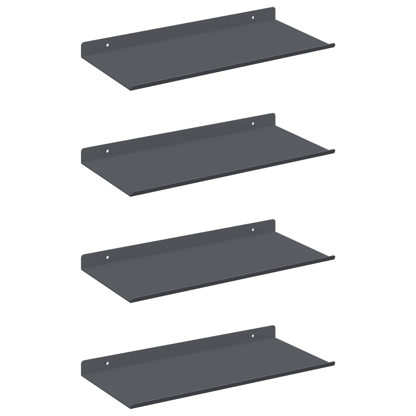Mensola sospesa 4 pcs Antracite 40 x 18 x 2,5 cm Acciaio