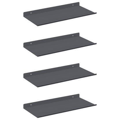 Mensola sospesa 4 pcs Antracite 40 x 18 x 2,5 cm Acciaio
