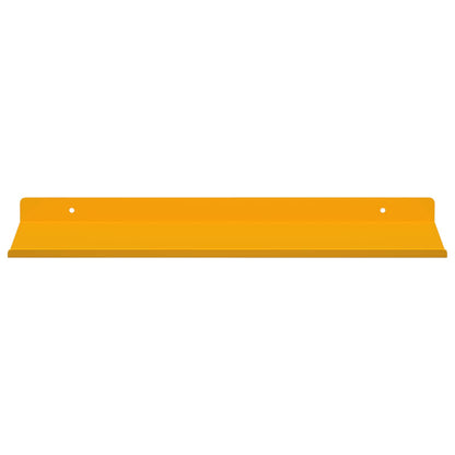 Mensola sospesa 4 pcs Giallo senape 40 x 18 x 2,5 cm Acciaio