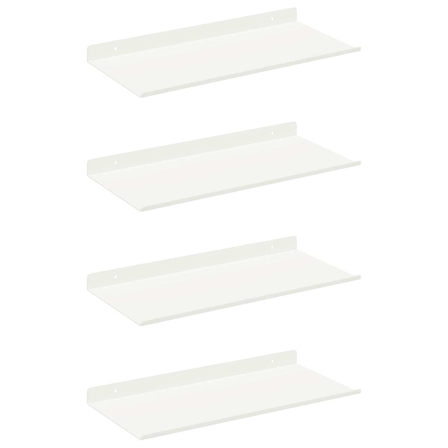 Mensola sospesa 4 pcs Bianco 40 x 18 x 2,5 cm Acciaio