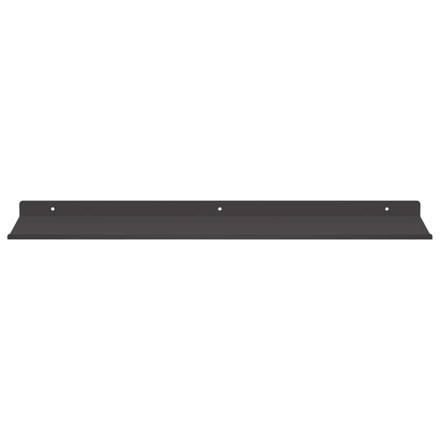 Mensola sospesa 4 pcs Nero 60 x 18 x 2,5 cm Acciaio