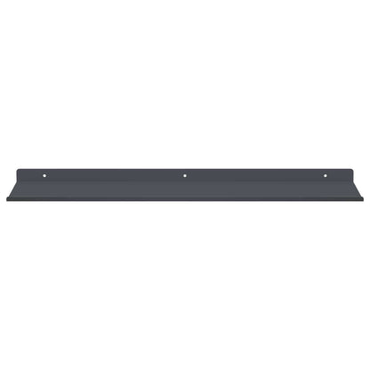 Mensola sospesa 4 pcs Antracite 60 x 18 x 2,5 cm Acciaio