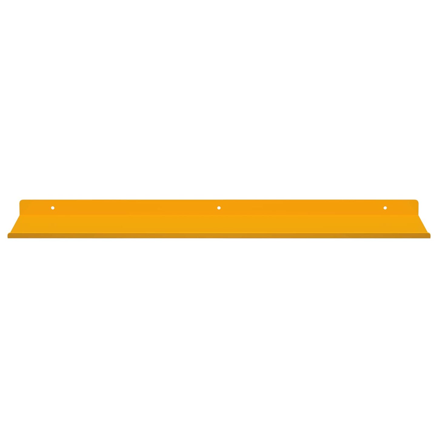 Mensola sospesa 2 pcs Giallo senape 60 x 18 x 2,5 cm Acciaio