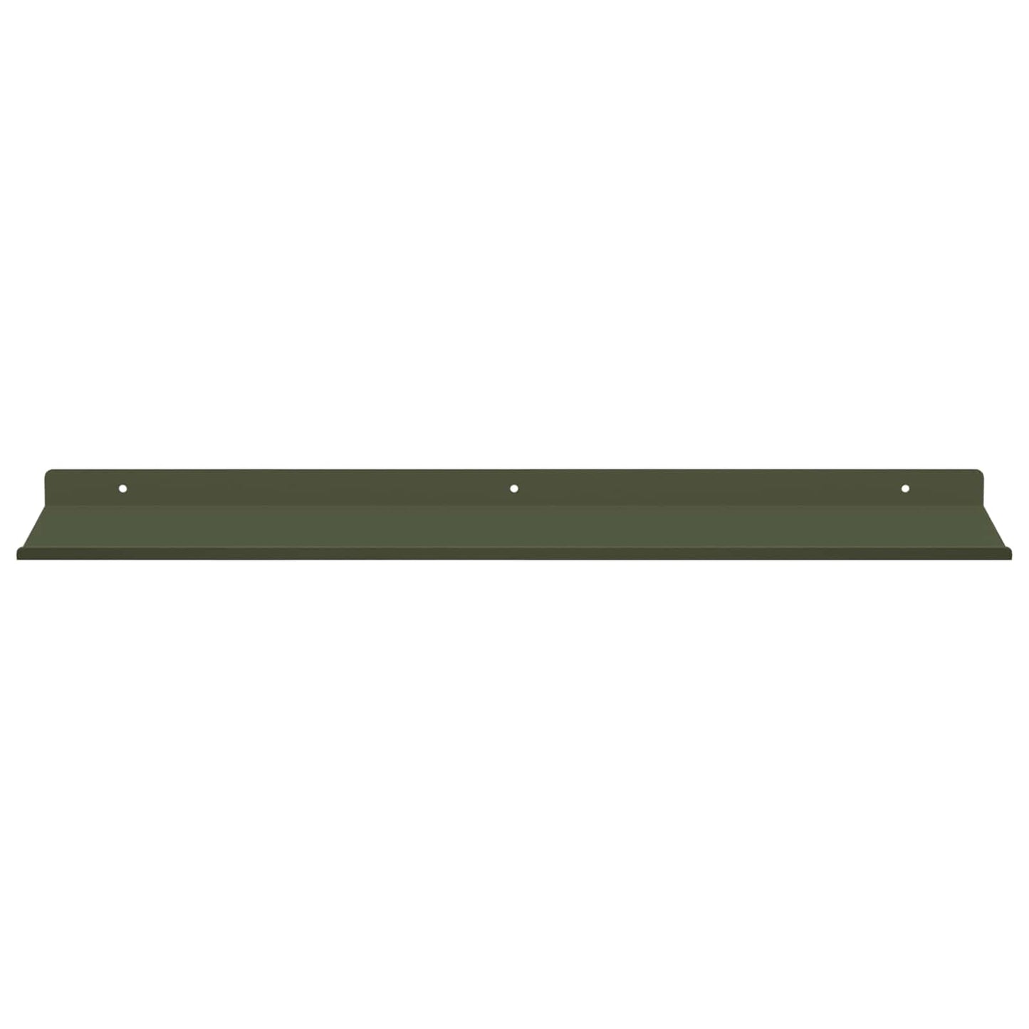 Mensola sospesa 2 pcs Verde oliva 60 x 18 x 2,5 cm Acciaio