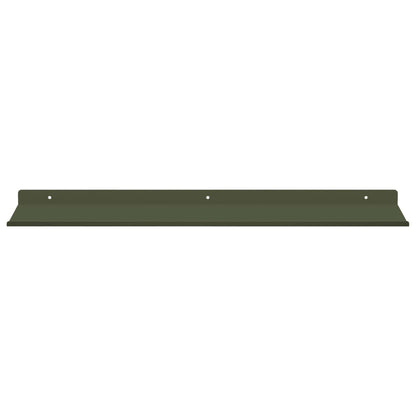 Mensola sospesa 2 pcs Verde oliva 60 x 18 x 2,5 cm Acciaio
