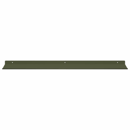 Mensola sospesa 4 pcs Verde oliva 60 x 18 x 2,5 cm Acciaio