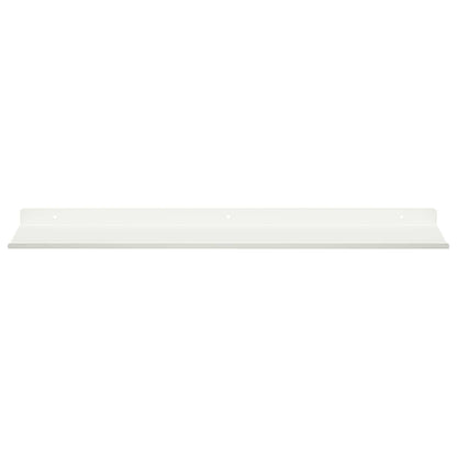 Mensola sospesa 2 pcs Bianco 60 x 18 x 2,5 cm Acciaio
