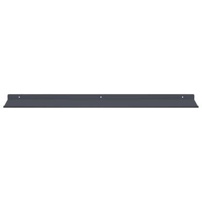 Mensola sospesa 2 pcs Antracite 80 x 18 x 2,5 cm Acciaio