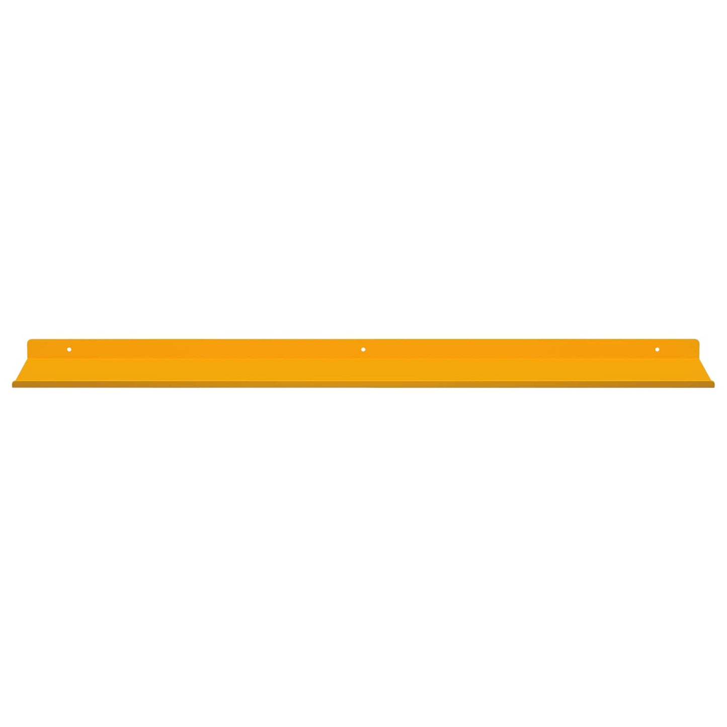 Mensola sospesa 2 pcs Giallo senape 80 x 18 x 2,5 cm Acciaio