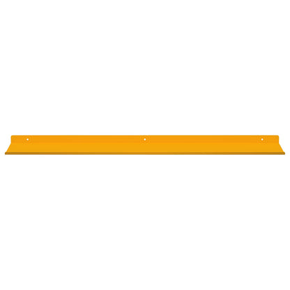 Mensola sospesa 2 pcs Giallo senape 80 x 18 x 2,5 cm Acciaio