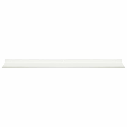 Mensola sospesa 2 pcs Bianco 80 x 18 x 2,5 cm Acciaio
