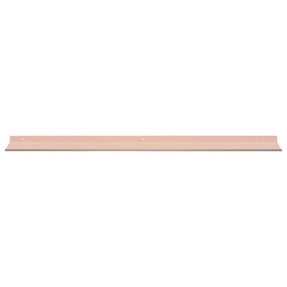Mensola sospesa 2 pcs Rosa 100 x 18 x 2,5 cm Acciaio