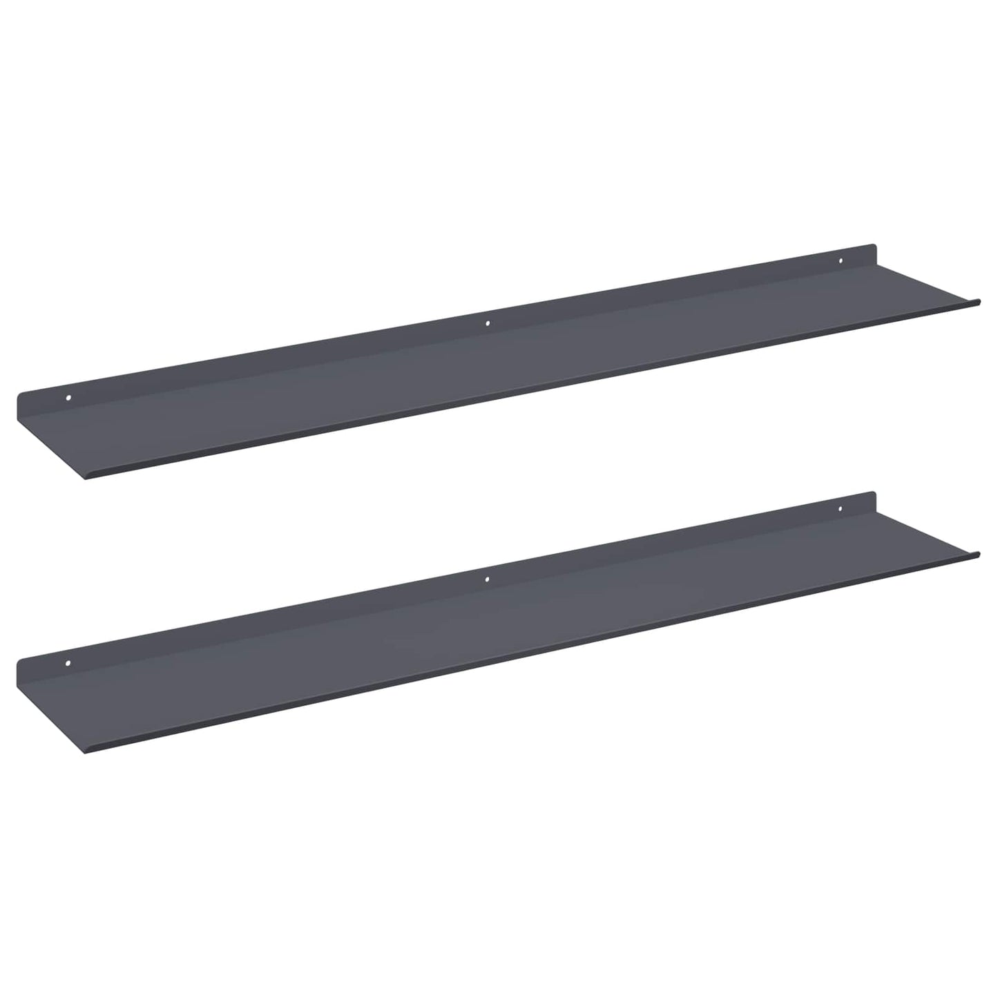Mensola sospesa 2 pcs Antracite 100 x 18 x 2,5 cm Acciaio
