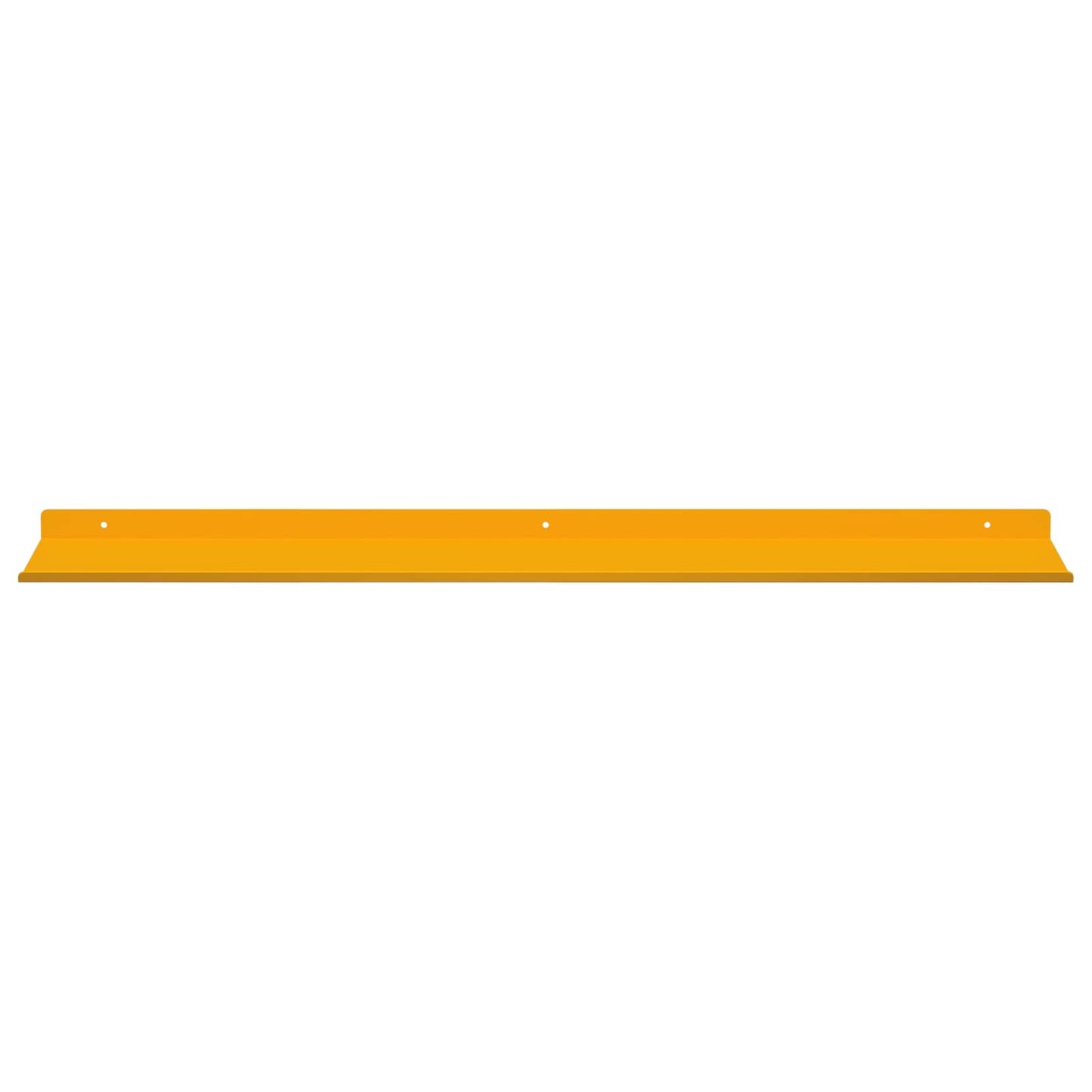 Mensola sospesa 2 pcs Giallo senape 100 x 18 x 2,5 cm Acciaio