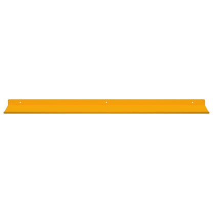 Mensola sospesa 2 pcs Giallo senape 100 x 18 x 2,5 cm Acciaio