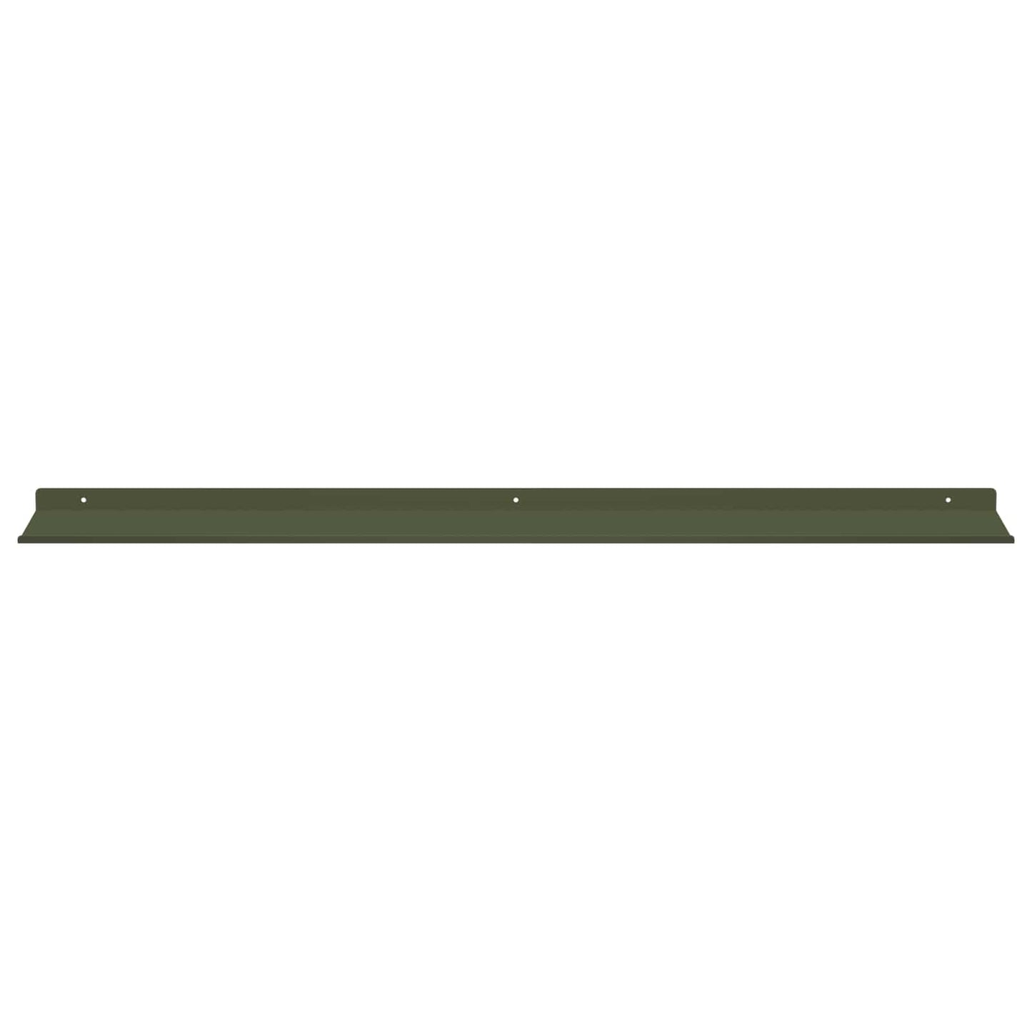Mensola sospesa 2 pcs Verde oliva 100 x 18 x 2,5 cm Acciaio