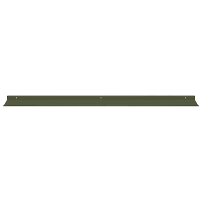 Mensola sospesa 4 pcs Verde oliva 100 x 18 x 2,5 cm Acciaio