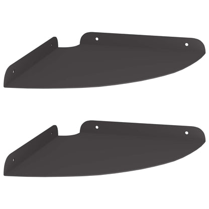 Mensola Galleggiante per Angolo 2 pcs Nero 24 x 24 x 2 cm