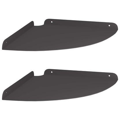 Mensola Galleggiante per Angolo 2 pcs Nero 30 x 30 x 2 cm