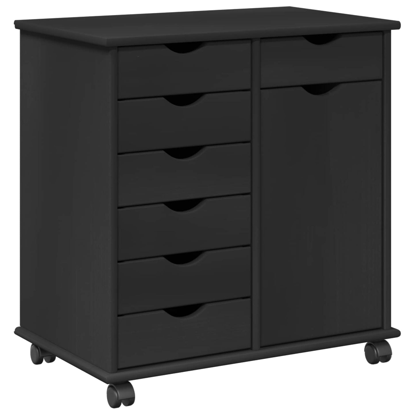Mobile con Ruote con ruota Nero 63,5 x 39 x 65,5 cm