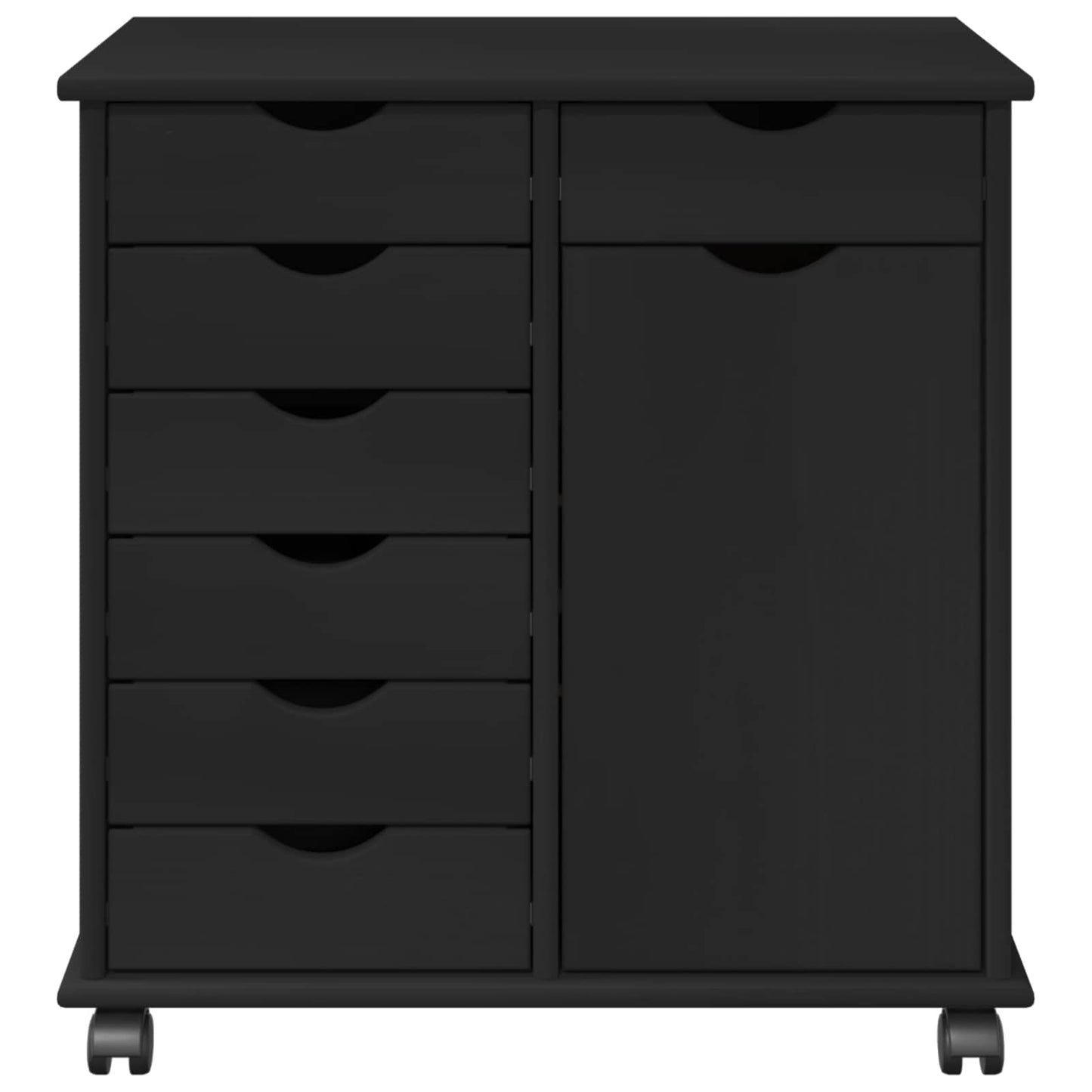 Mobile con Ruote con ruota Nero 63,5 x 39 x 65,5 cm