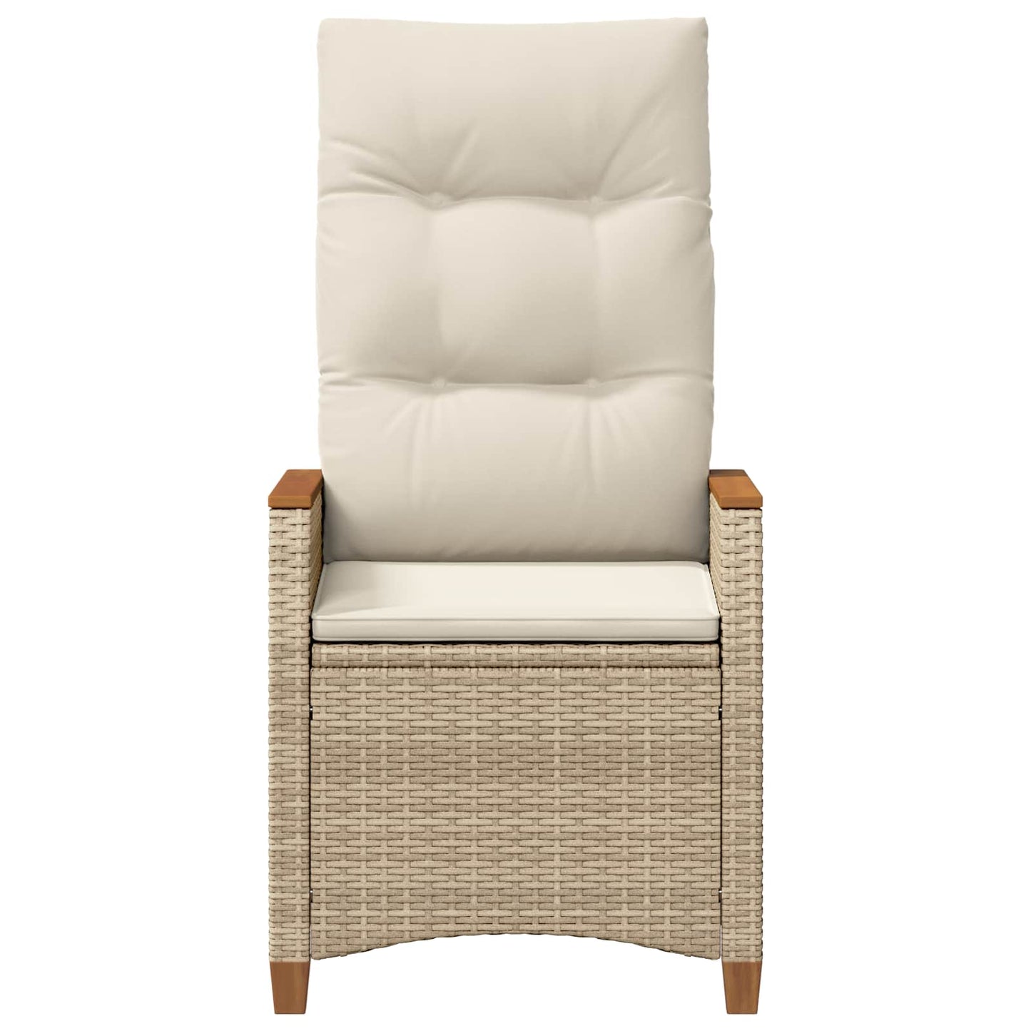 Sedia da giardino reclinabile Beige e Crema 64 x 57,5 x 112 cm