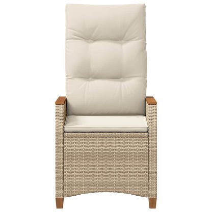 Sedia da giardino reclinabile Beige e Crema 64 x 57,5 x 112 cm