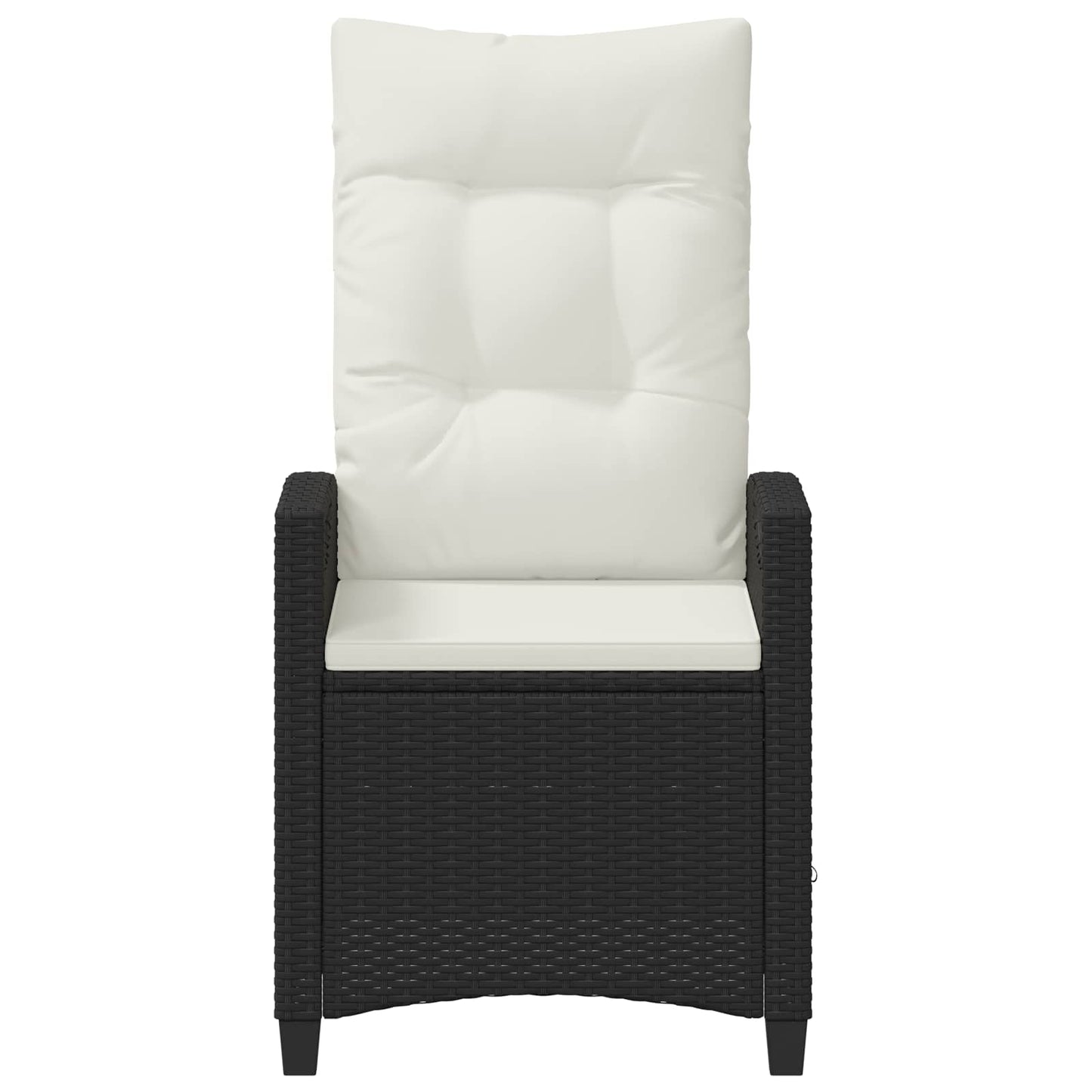 Sedia da Giardino 2 pcs Nero e Crema 56 x 60 x 112 cm