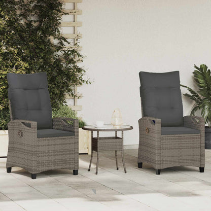Sedia da Giardino 2 pcs Grigio e Grigio Scuro 56 x 60 x 112 cm