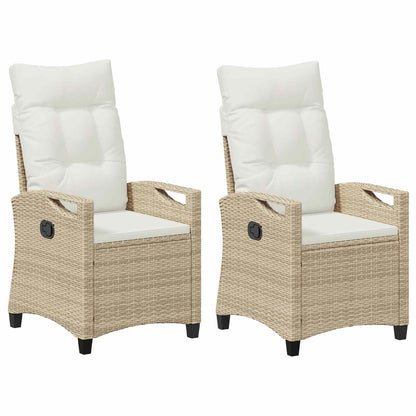 Sedia da Giardino 2 pcs Beige e Crema 56 x 60 x 112 cm