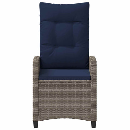Sedia da Giardino 2 pcs grigio e blu navy 56 x 60 x 112 cm