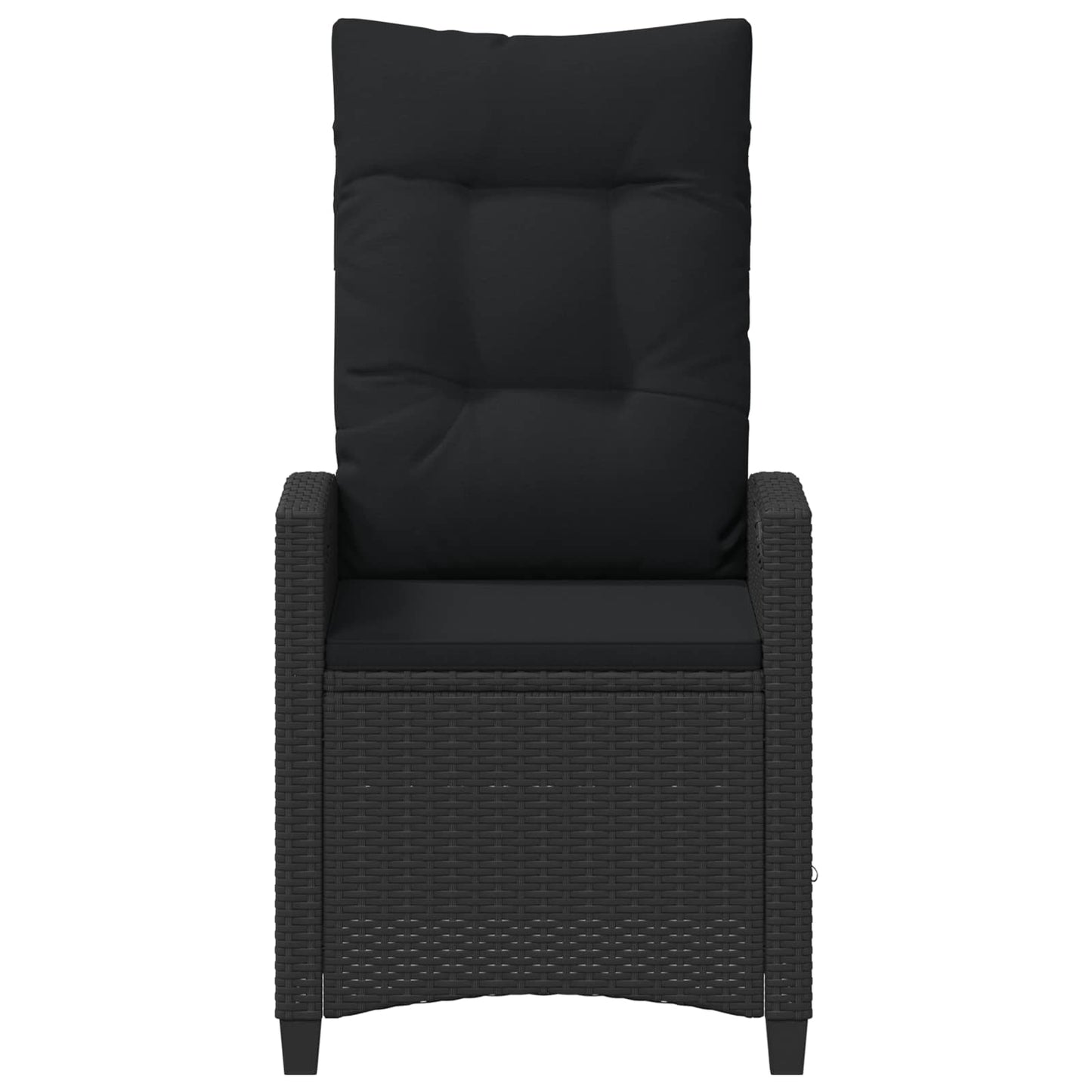 Sedia da giardino reclinabile Nero 56 x 60 x 112 cm polyrattan