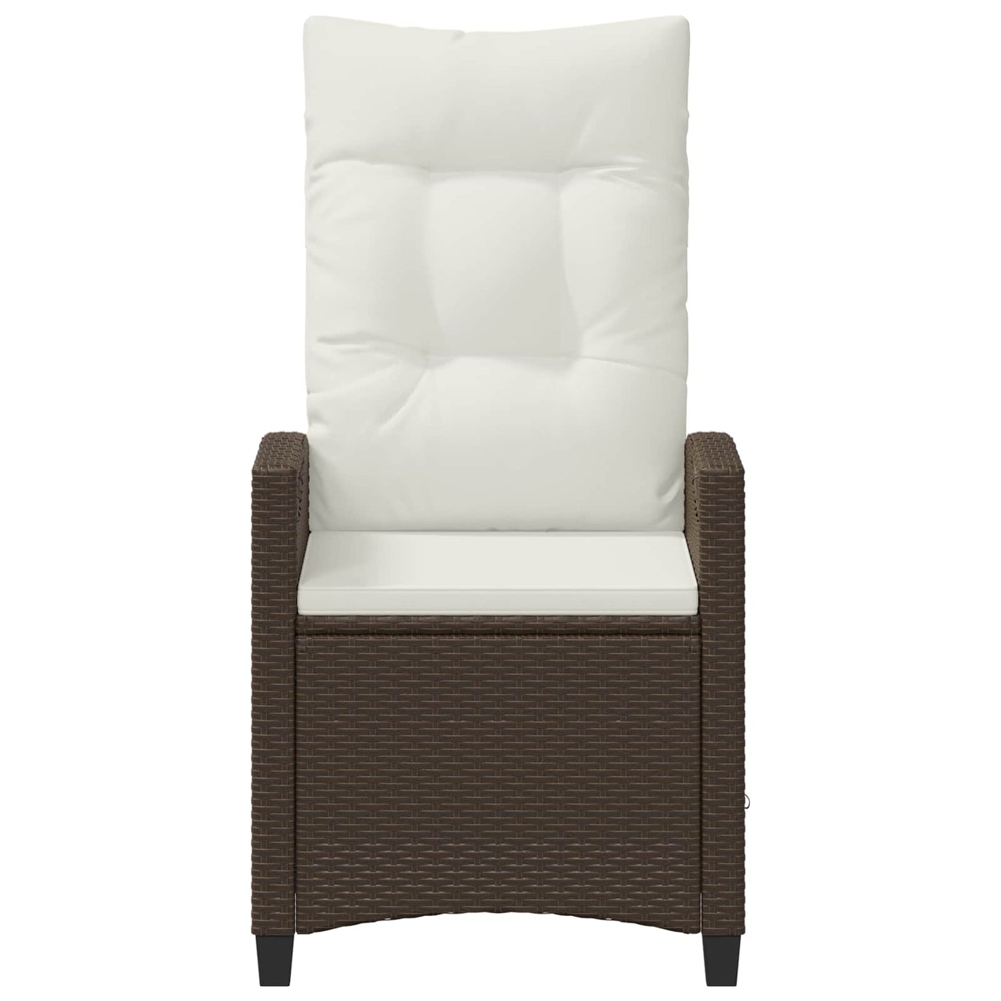 Sedia da giardino reclinabile Marrone e Crema 56 x 60 x 112 cm