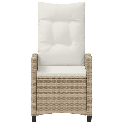 Sedia da giardino reclinabile Beige e Crema 56 x 60 x 112 cm