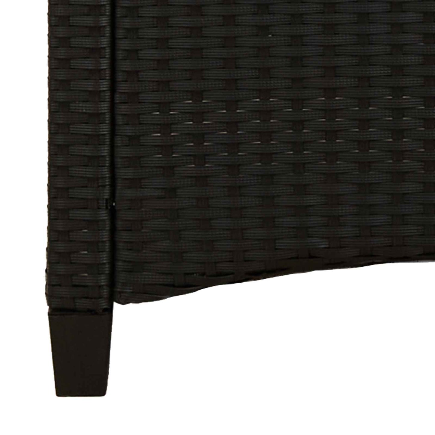 Panchina da giardino con cuscino Nero e Crema 105 x 60 x 112 cm