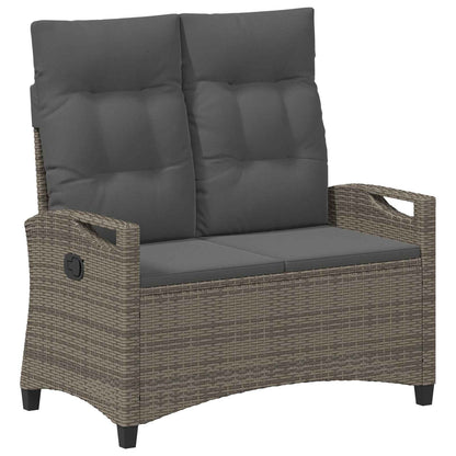 Panchina da giardino Grigio e Grigio Scuro 105 x 60 x 112 cm