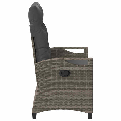 Panchina da giardino Grigio e Grigio Scuro 105 x 60 x 112 cm