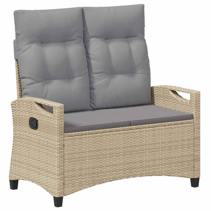 Panchina da giardino Beige e Grigio Chiaro 105 x 60 x 112 cm