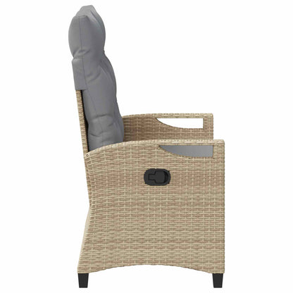 Panchina da giardino Beige e Grigio Chiaro 105 x 60 x 112 cm