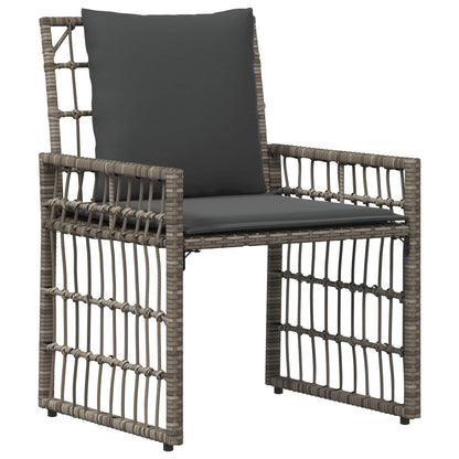 Set di Mobili da Esterno 5 pcs Nero e Grigio scuro