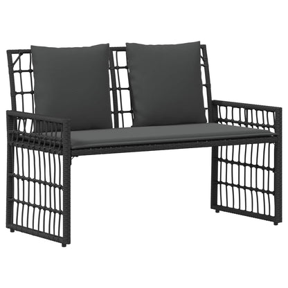 Panchina da esterno Nero e Grigio scuro 116 x 55 x 82 cm