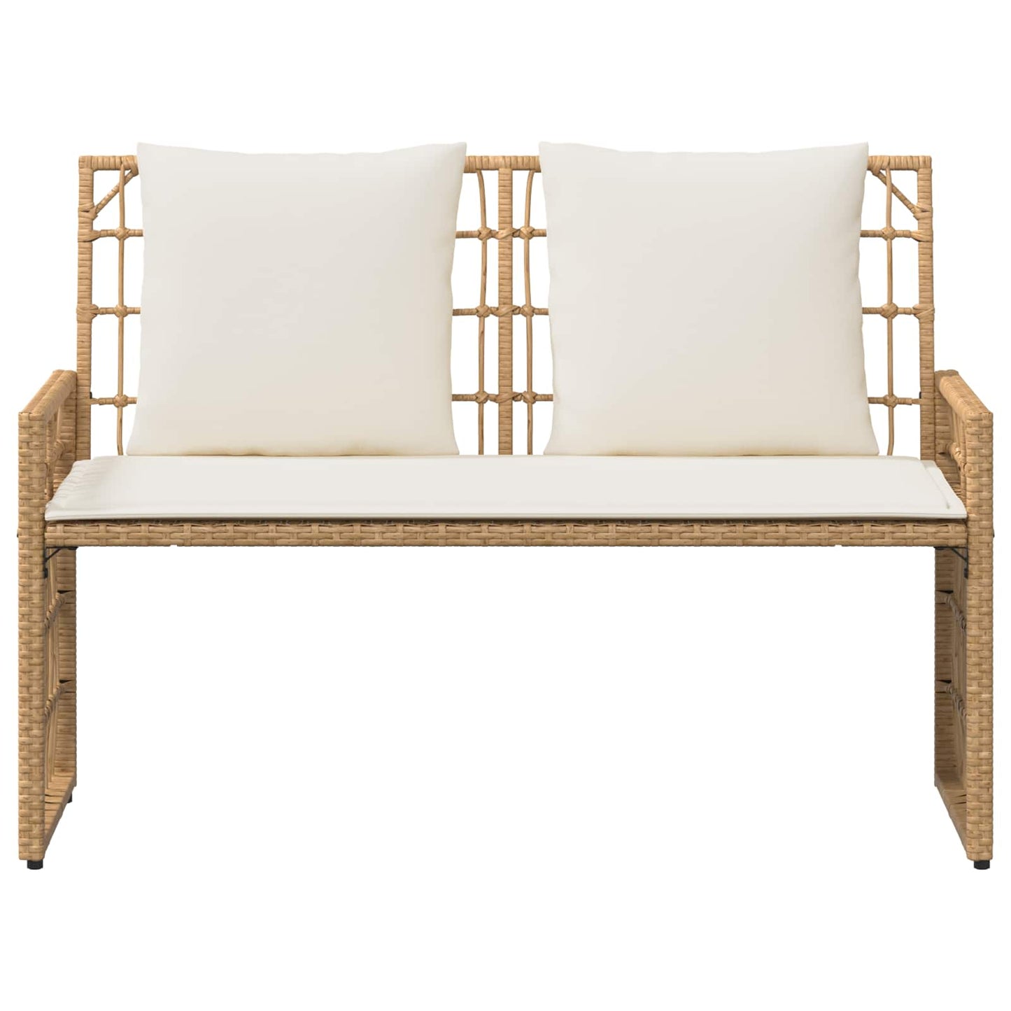 Panchina da esterno Naturale e Crema 116 x 55 x 82 cm