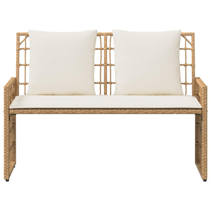 Panchina da esterno Naturale e Crema 116 x 55 x 82 cm