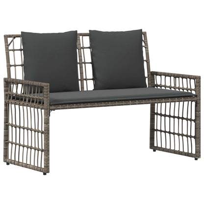 Panchina da esterno Grigio e Grigio Scuro 116 x 55 x 82 cm